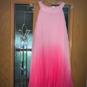 girls rare edition formal ombre pink and white dress with ruffle design